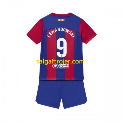 FC Barcelona Robert Lewandowski 9 Fodboldtrøjer Børn Hjemmebanesæt 2023/24 Kort ærmer FC Barcelona Robert Lewandowski 9 Fodboldtrøjer Børn Hjemmebanesæt 2023/24 Kort ærmer